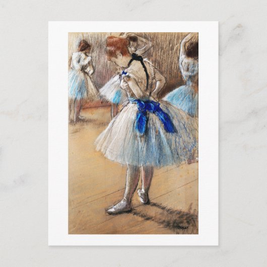 Blue Ribbon Dancer, Edgar Degas Postkarte (Vorderseite)