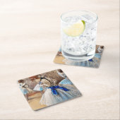 Blue Ribbon Dancer, Edgar Degas Rechteckiger Pappuntersetzer (Vor Ort)