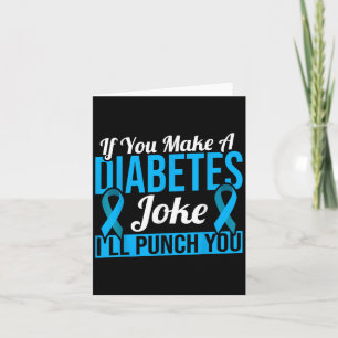 Blue Ribbon Diabetes Bewusstsein Diabetes Witz Karte