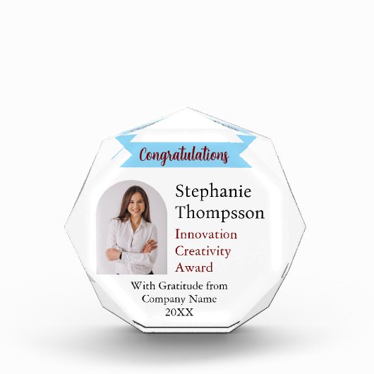 Blue Ribbon Elegant Universal Creativity Award Fotoblock (Vorderseite)
