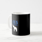 Blue Ribbon Elephant als Krieger Unterstützung als Kaffeetasse (Vorderseite Links)