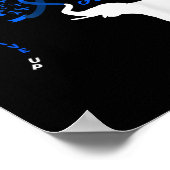 Blue Ribbon Elephant als Krieger Unterstützung als Poster (Ecke)
