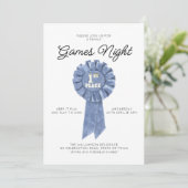 Blue Ribbon Family Wiedersehen Family Games Night Einladung (Stehend Vorderseite)