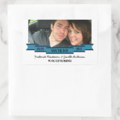 Blue Ribbon Foto Save the Date Stickers (Tasche)