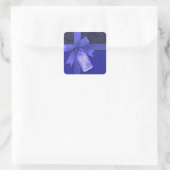 Blue Ribbon Frohe Weihnachtsgeschenke Stickers (Tasche)