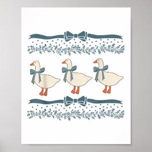 Blue Ribbon Gans mit Herz der 1980er Jahre Poster