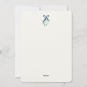 Blue Ribbon gebunden Mistletoe Feiertagskarte (Rückseite)