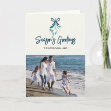 Blue Ribbon gebunden Mistletoe