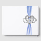 Blue Ribbon Infinity Heart Wedding Gästebuch (Rückseite)