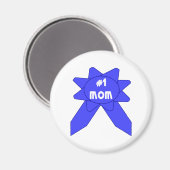 Blue Ribbon Mama #1 Magnet (Vorderseite/Rückseite)