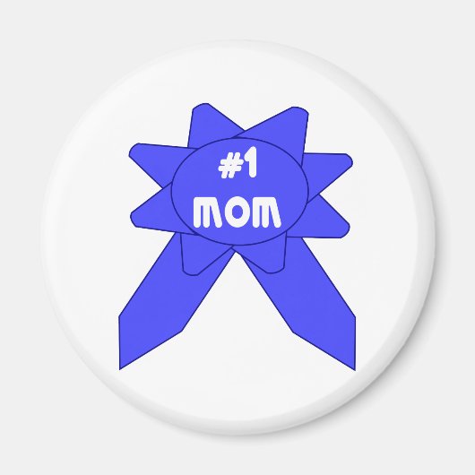 Blue Ribbon Mama #1 Magnet (Vorne)