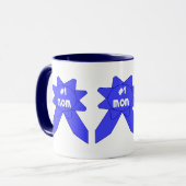Blue Ribbon Mama x 3 Tasse (Vorderseite Links)