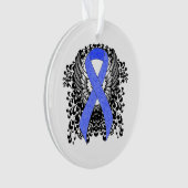 Blue Ribbon mit Flügeln Ornament (Vorderseite)