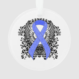 Blue Ribbon mit Flügeln Ornament
