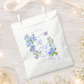 Blue Ribbon Monogram Wedding Geschenktütchen (Ausgeschnitten)