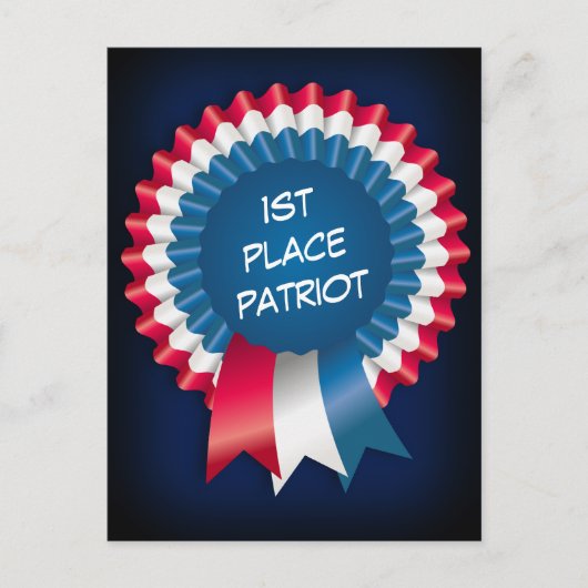 Blue Ribbon Patriot Postkarte (Vorderseite)
