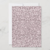 Blue Ribbon Pink Glitzer Royal Princess Birthday Einladung (Rückseite)