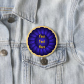 Blue Ribbon Rosette zum Personalisieren Button (Beispiel)