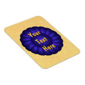 Blue Ribbon Rosette zum Personalisieren Magnet (Rechte Seite)