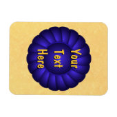 Blue Ribbon Rosette zum Personalisieren Magnet (Horizontal)