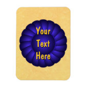 Blue Ribbon Rosette zum Personalisieren Magnet (Vertikal)