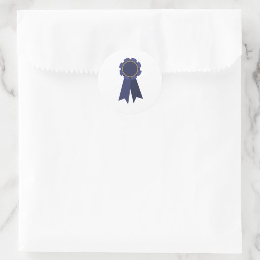 Blue Ribbon Runder Aufkleber (Tasche)