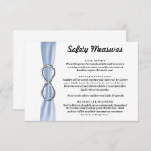 Blue Ribbon Silber Unendlichkeit Sicherheitsmaßnah Begleitkarte (Vorne/Hinten)