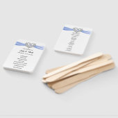 Blue Ribbon Silver Swan Wedding Program Fans Fächer (Non-assembled)