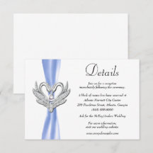 Blue Ribbon Silver Swans Hochzeitdetails