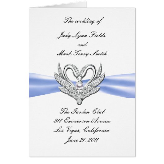 Blue Ribbon Silver Swans Programmkarte (Vorne)