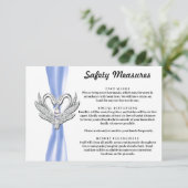 Blue Ribbon Silver Swans Sicherheitsmaßnahmen Begleitkarte (Stehend Vorderseite)