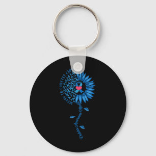 Blue Ribbon Sonnenblume November Diabetes Bewussts Schlüsselanhänger