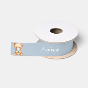 Blue Ribbon Teddy Bear mit Individuelle Name Satinband