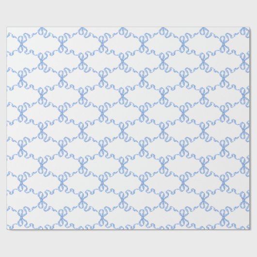 Blue Ribbon Trellis Geschenkpapier (Flach)