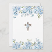 Blue Ribbon Wappen Erste Heilige Kommune Einladung (Rückseite)