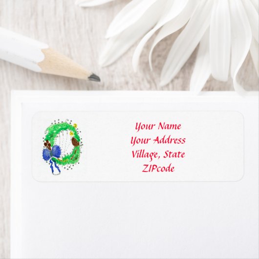 Blue Ribbon Weihnachtsfeier Rücksendeadresse (Insitu)