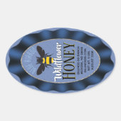 Blue Ribbon Wildblume Honey Ovaler Aufkleber (Vorderseite)