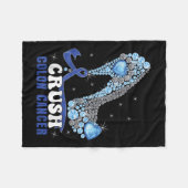 Blue Ribbon Women Colonscopy Kolorektal Colon Canc Fleecedecke (Vorderseite (Horizontal))