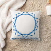 Blue Ribbon Wreath Throw Kissen (Decke)