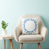 Blue Ribbon Wreath Throw Kissen (Stuhl )