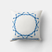 Blue Ribbon Wreath Throw Kissen (Rückseite)