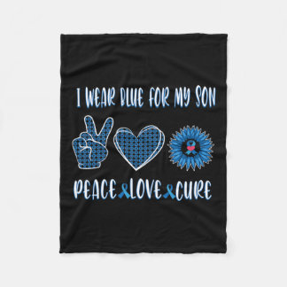 Blue Ribbon zu meinem Sohn November Diabetes Bewus Fleecedecke