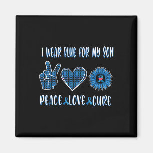 Blue Ribbon zu meinem Sohn November Diabetes Bewus Magnet