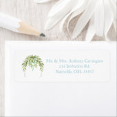 Blue Ribbons Floral Elegante Rücksendeadresse Labe (Insitu)