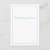 Blue Ribbons Greenery Elegant Danke Karte (Rückseite)