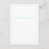 Blue Ribbons Greenery Elegant Danke Karte (Rückseite)