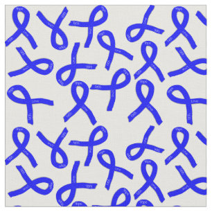 Blue Ribbons Unterstützung und Bewusstsein Stoff