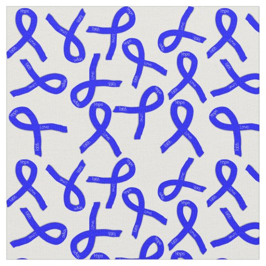 Blue Ribbons Unterstützung und Bewusstsein Stoff (Nahaufnahme)