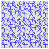 Blue Ribbons Unterstützung und Bewusstsein Stoff (Muster)