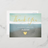 Blue Ridge Berge Danke Gold Folie Einladungspostkarte (Vorderseite/Rückseite)